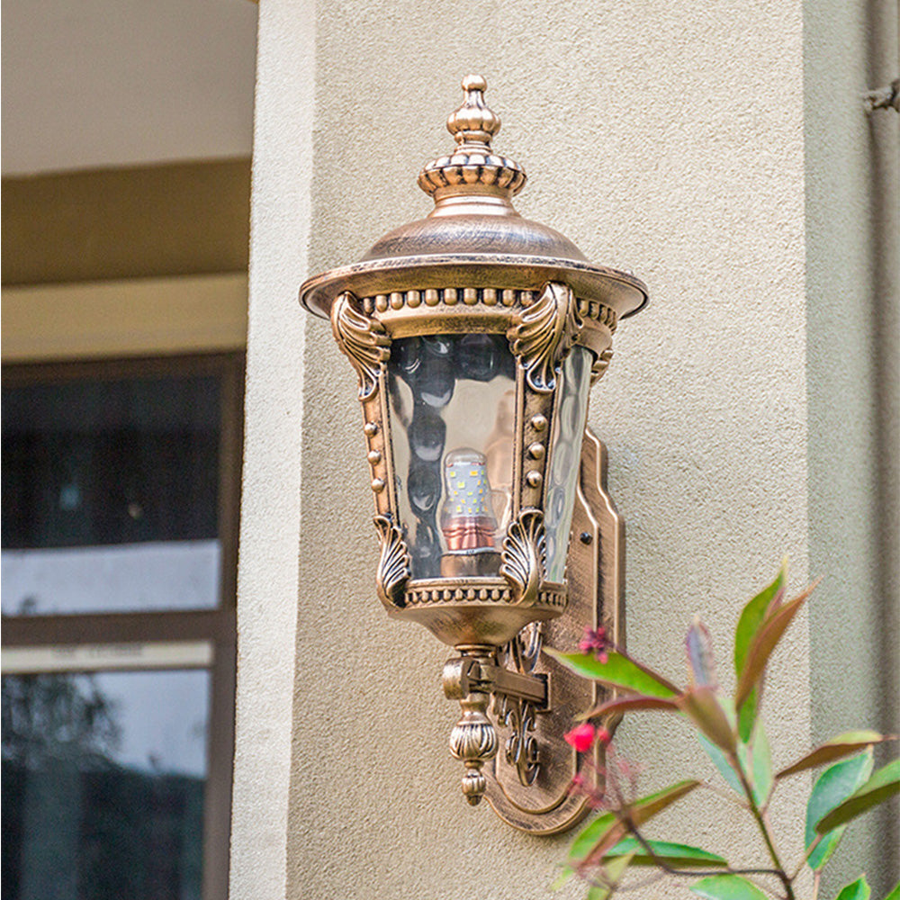Kalsten | Outdoor Vintage Glass Wall Lantern Light