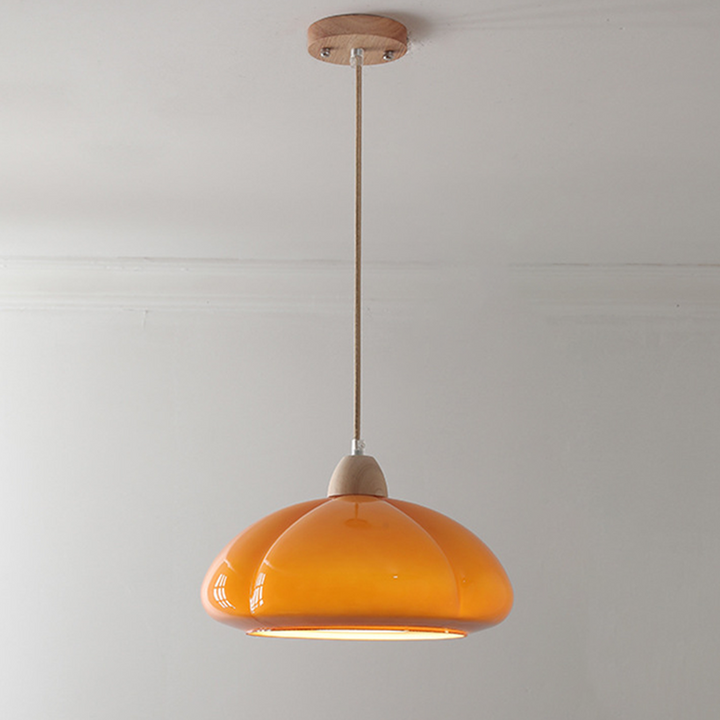 Vintage Glass Pumpkin Pendant Light | Kalsten