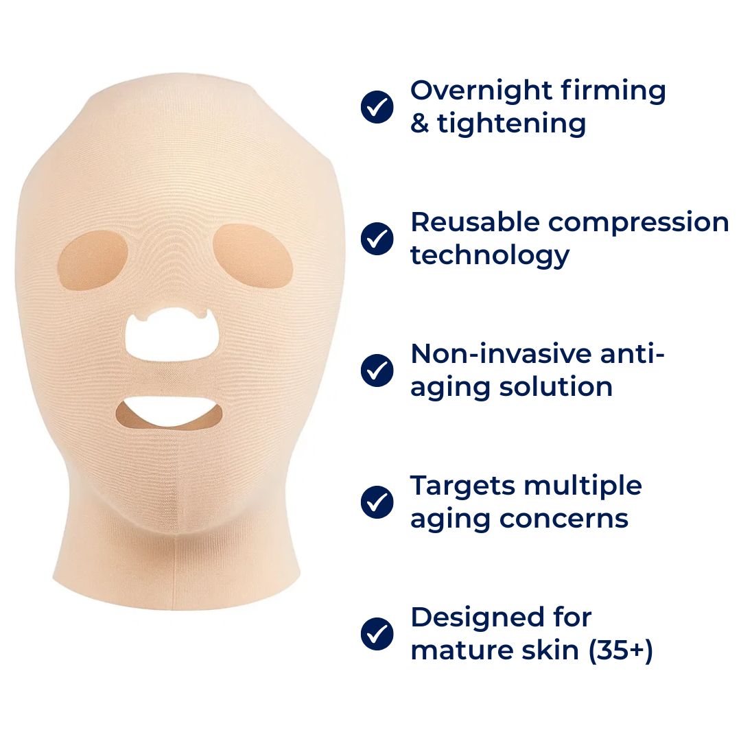 FirmLift | Anti‑Wrinkle Face Lift Mask – Reusable Compression – Soft Ergonomic Fit – Overnight Firming & Tightening for Mature Skin Kalsten