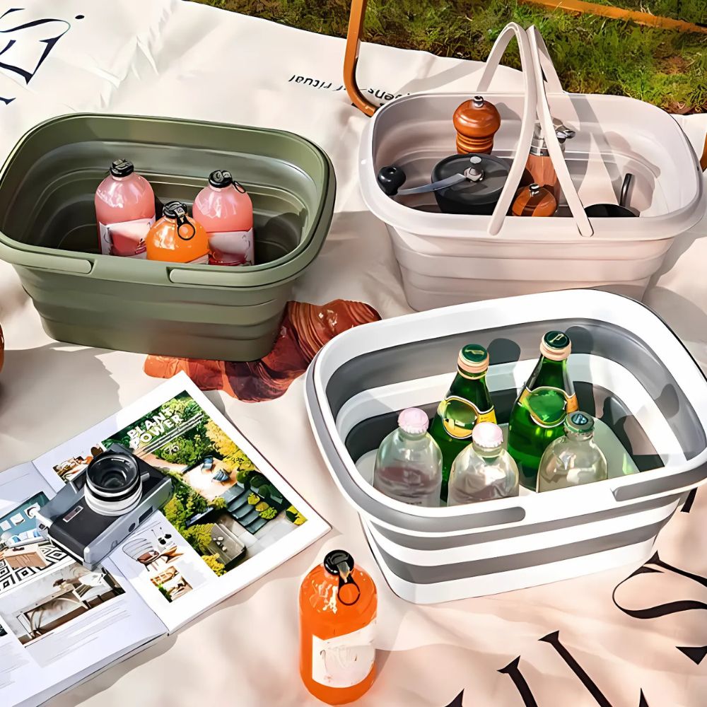 Foldable Ultra Flex Multi-Use Basket – For Camping, BBQ and Household Use | Kalsten