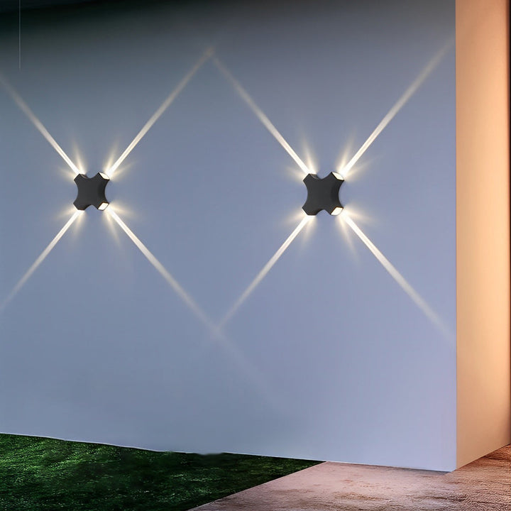 Creative Starlight Decorative LED Waterproof Black Modern Wall Lamp | Kalsten
