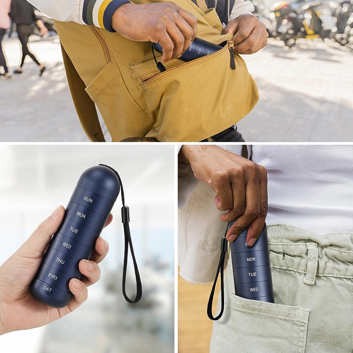 Kalsten | 7-Day Portable Pill Organizer for Travel
