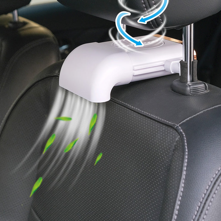 Multi-function Mini Car Back Seat Fan with Adjustable 3 Speeds, Micro USB Power Supply and Easy Installation, Compatible for Most Cars | Kalsten
