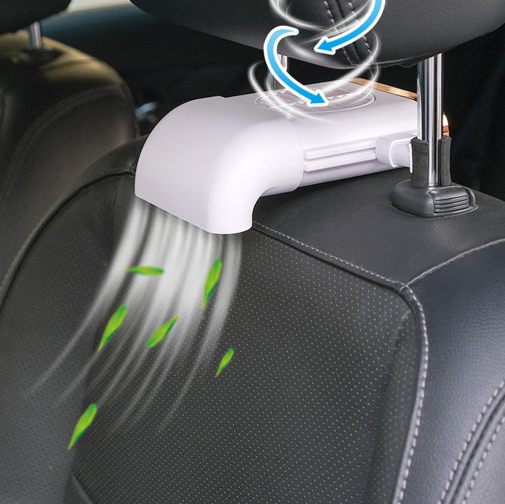 Multi-function Mini Car Back Seat Fan with Adjustable 3 Speeds, Micro USB Power Supply and Easy Installation, Compatible for Most Cars | Kalsten