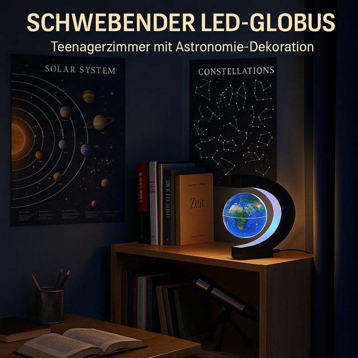 Kalsten | AstroGlobe LED World Globe – Floating Globe Lamp with Magnetic Suspension