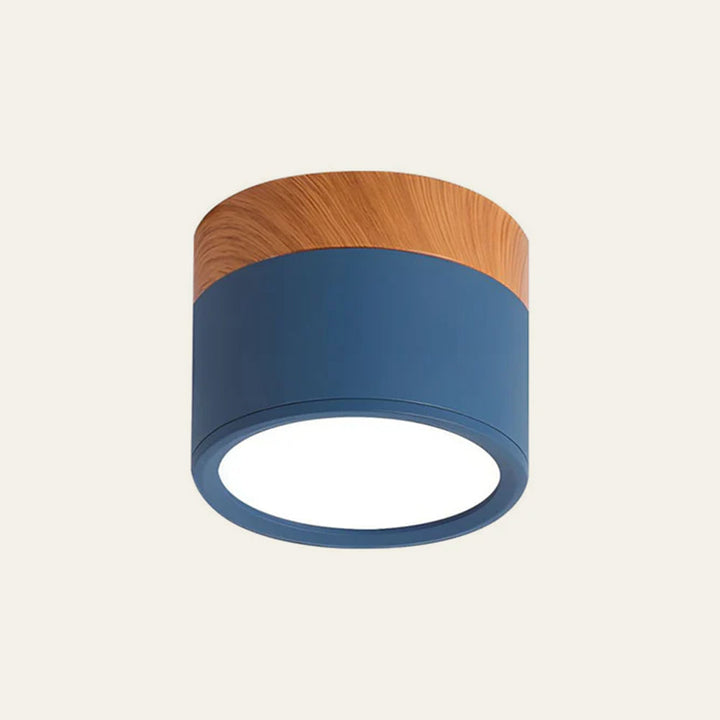 Pink Wood Flush Mount Ceiling Lamp Kalsten