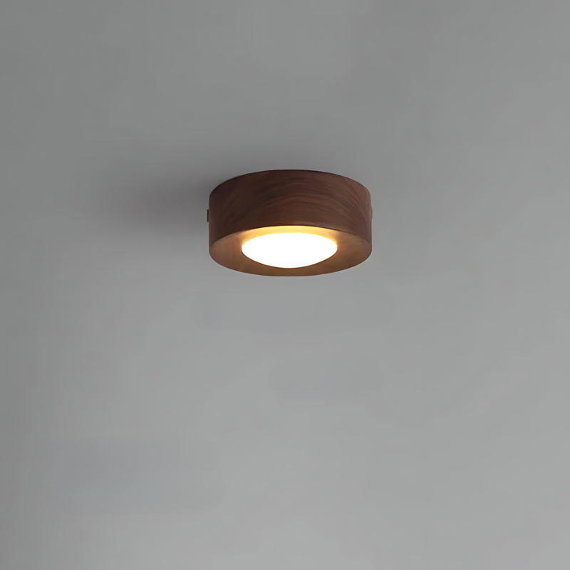Kalsten | Walnut ceiling lamp with LED spotlight