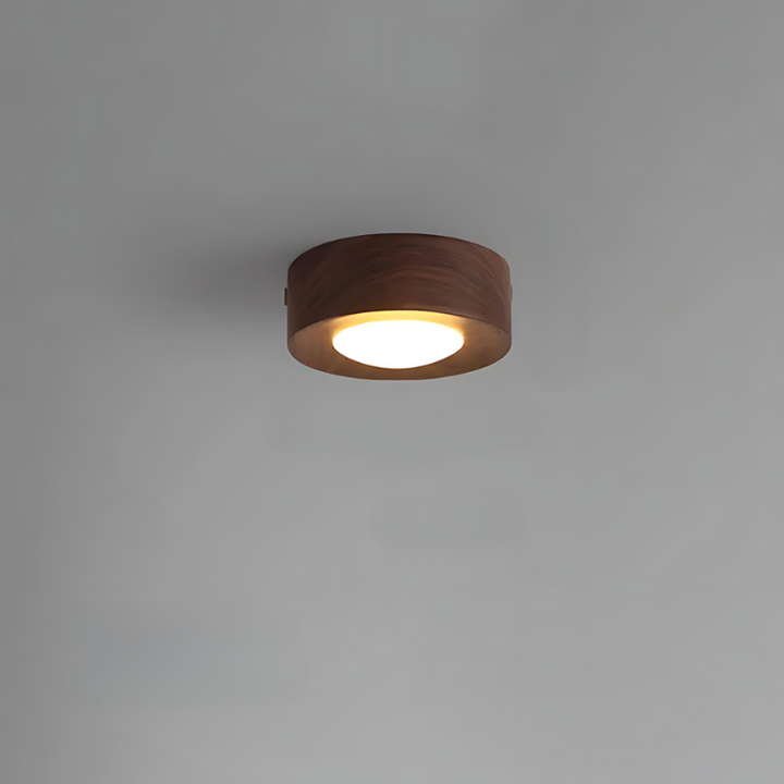 Kalsten | Walnut ceiling lamp with LED spotlight