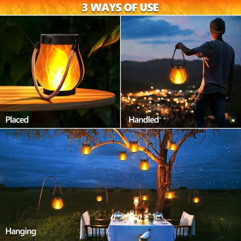 Kalsten | Solar Outdoor Hemp Rope Flame Lamp