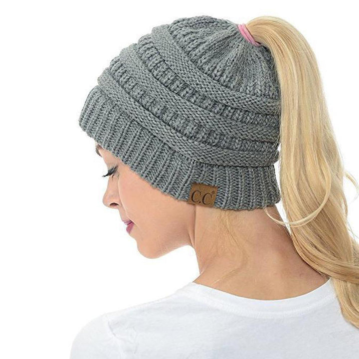 Knit Ponytail Beanie | Kalsten