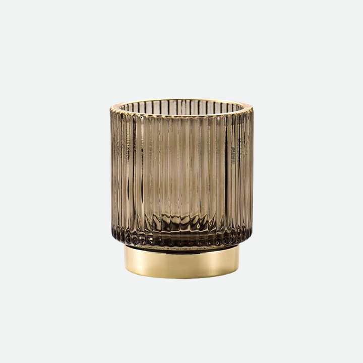 Kalsten | Elise Gold Foil Glass Makeup Halter & Organizer