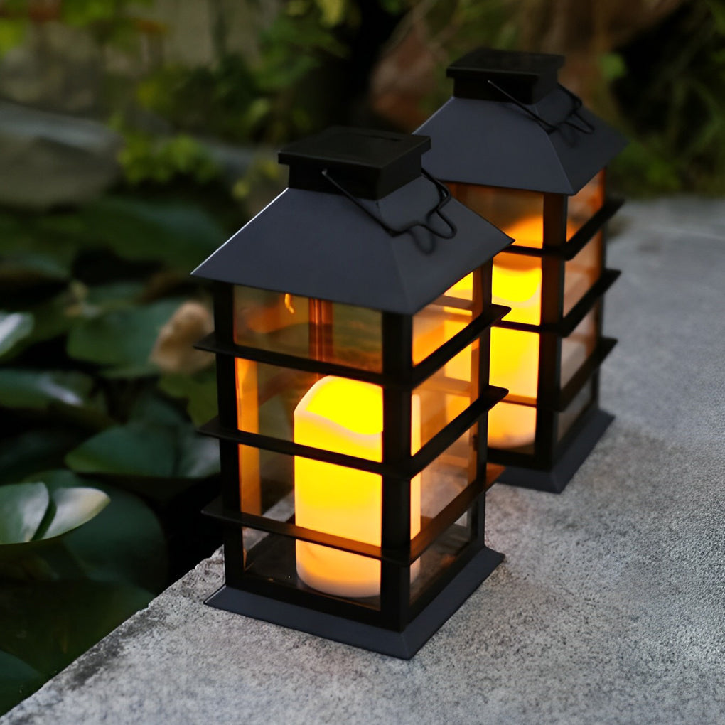 Portable Lantern Waterproof LED Intelligent Black Solar Outdoor Lights | Kalsten