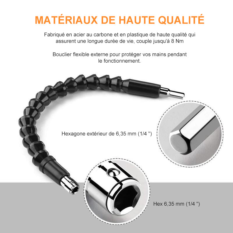 Flexible Drill Bit Extension Soft Shaft Screwdriver | Kalsten