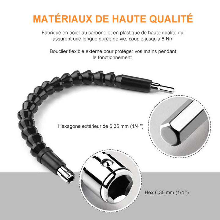 Flexible Drill Bit Extension Soft Shaft Screwdriver | Kalsten