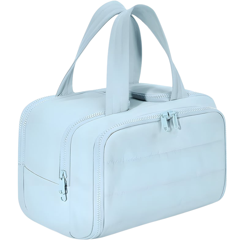 BowLift | Women’s Travel Toiletry Bag | Waterproof Lining | 4 Compartments | Upright Full-Open Design | 11 × 6.3 × 9.4 in