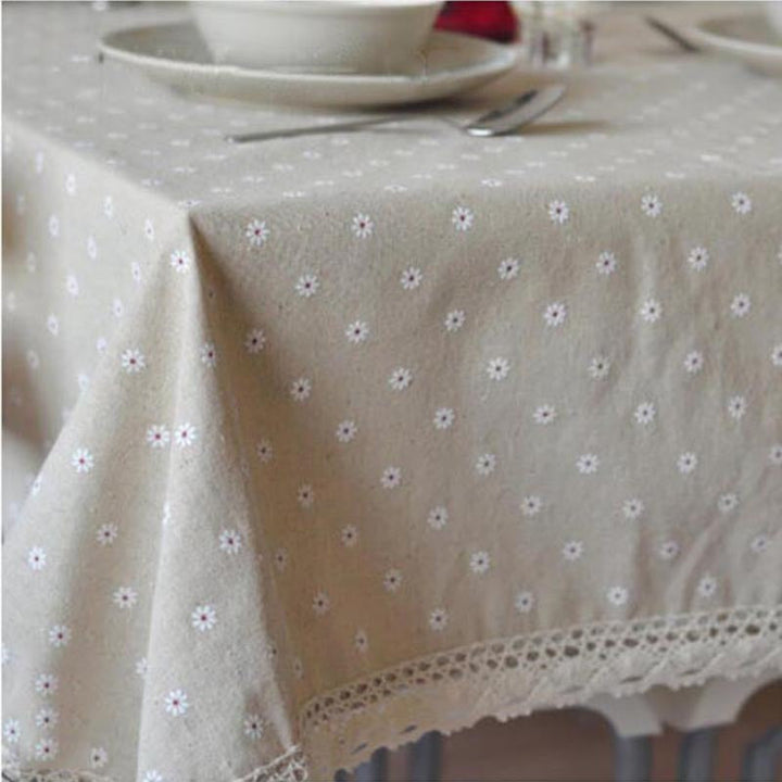 Kalsten | Daisy Print Cotton Linen Tablecloth