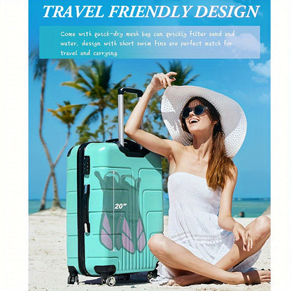 Skanto | SeaVana Glide Snorkel Fins | Adjustable & Short | Open Heel | For Travel & Leisure | Unisex