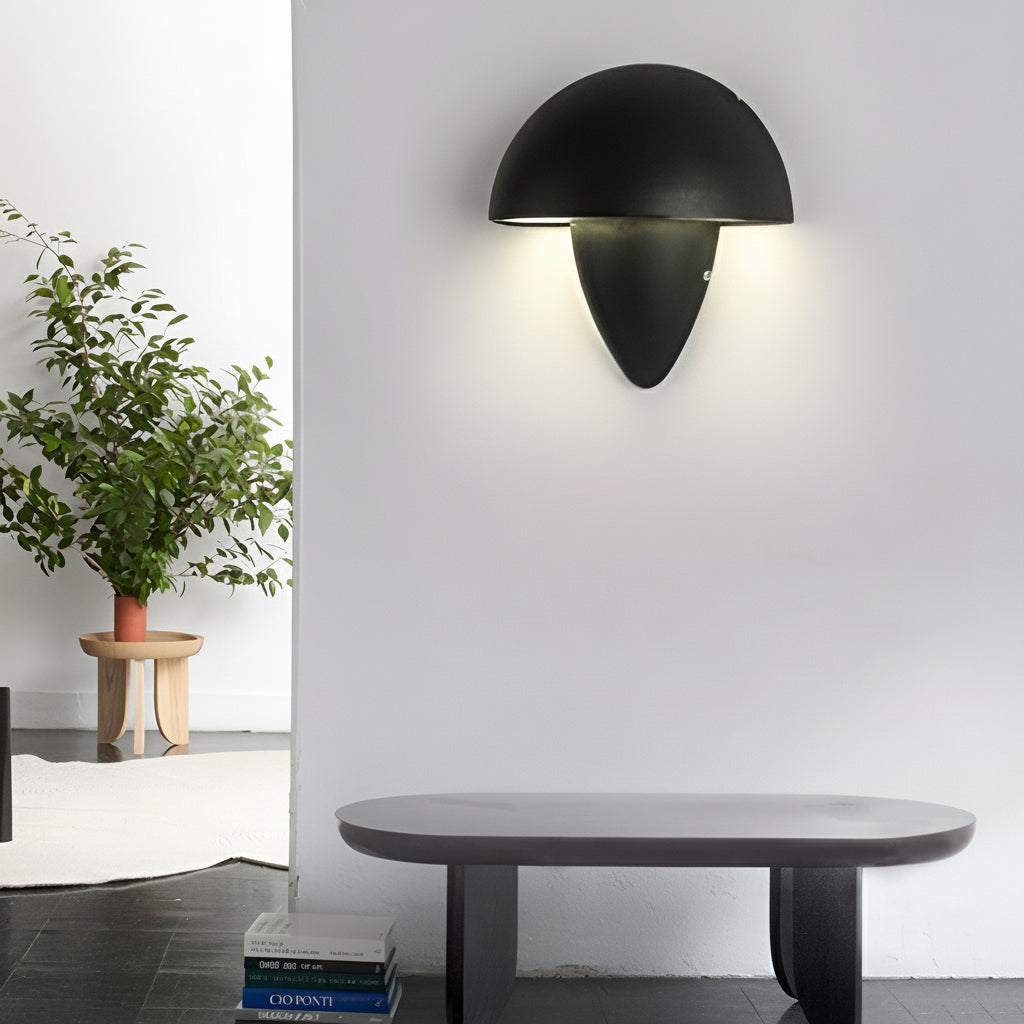 Modern Mushroom Outdoor Sconce - Waterproof Aluminum LED (6W) | Kalsten