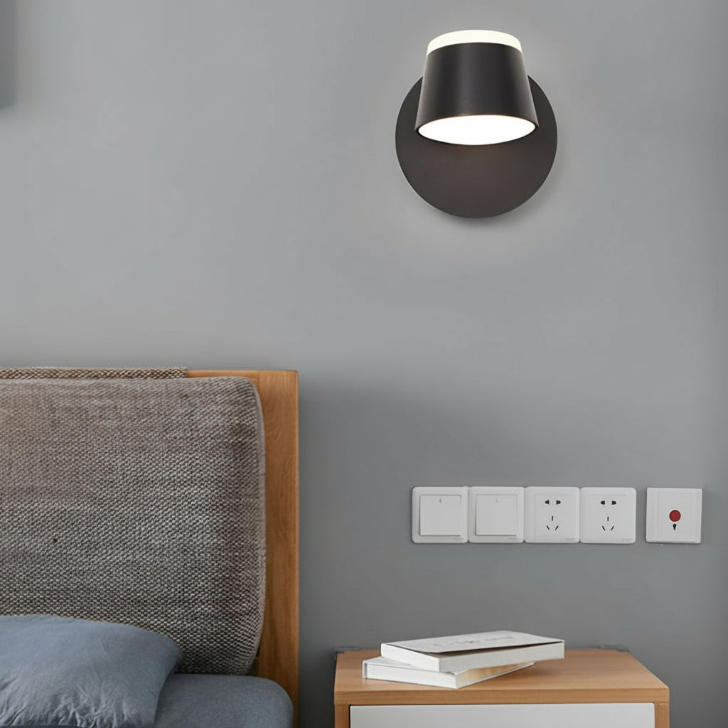 LED Wall Sconce – Adjustable Up Down Light Black Aluminum (13cm / 5in) | Kalsten