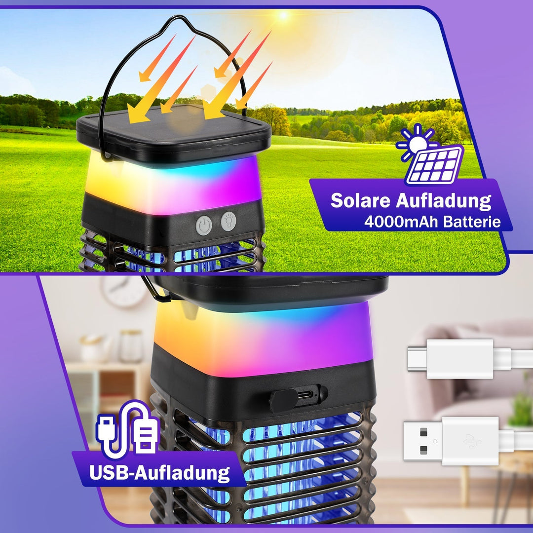 Solar Mosquito Repellent Lamp UV Light Mosquito Lamp RGB | Kalsten