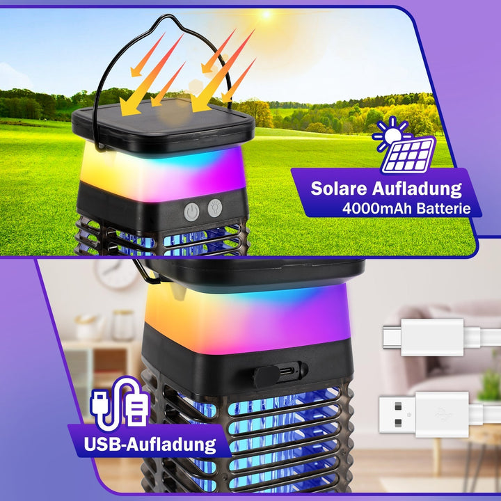 Solar Mosquito Repellent Lamp UV Light Mosquito Lamp RGB | Kalsten