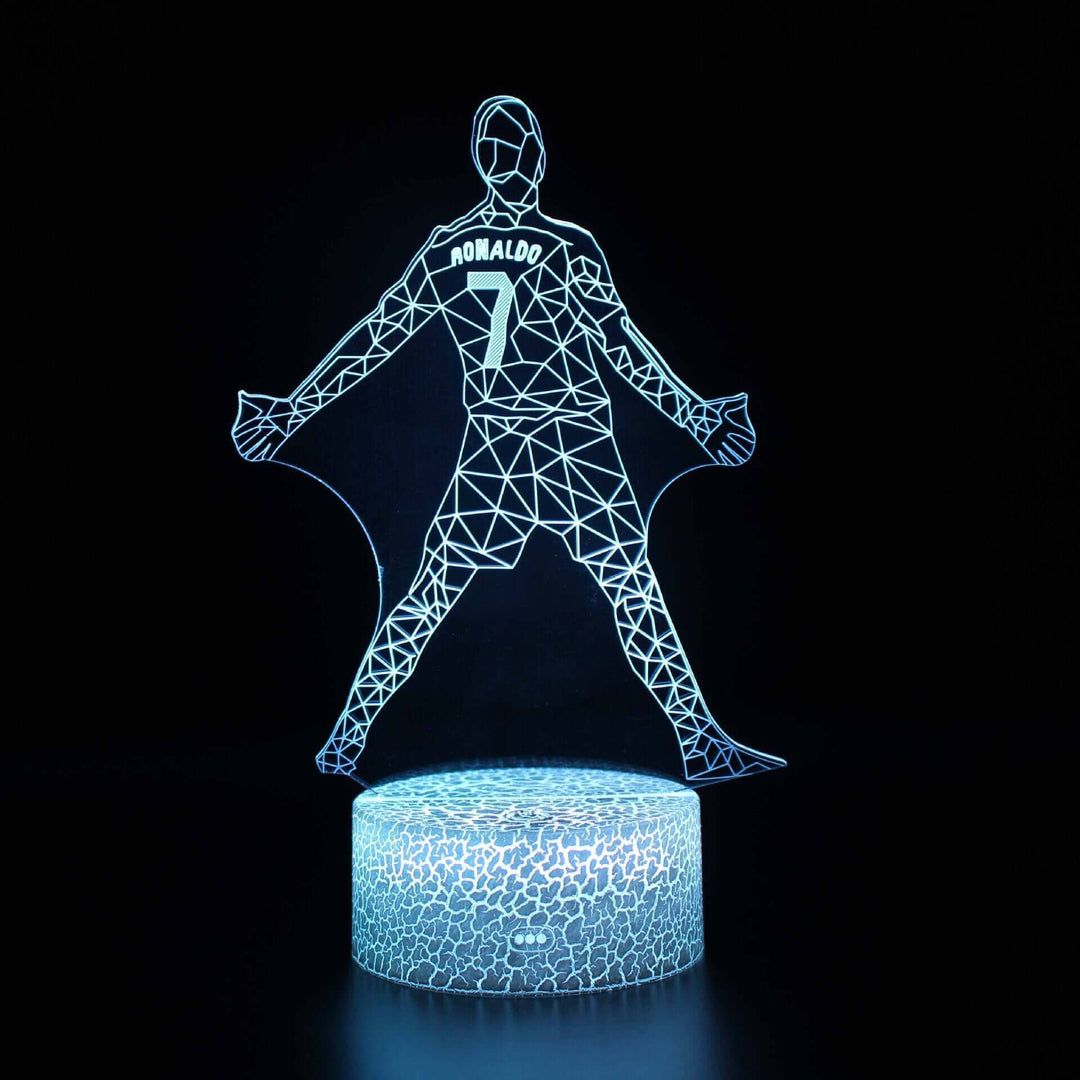 Led Small Night Lamp Football Player Colorful Touch Ambience Light | Kalsten
