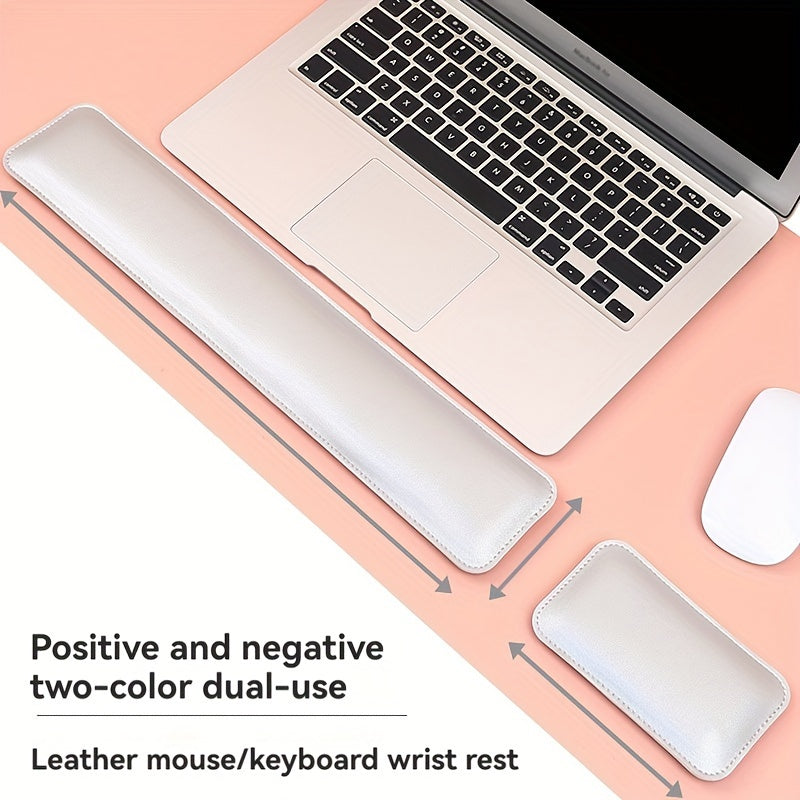 Kalsten | Three-Piece Desk Set made of PU Leather - With Pad and Wrist Supports