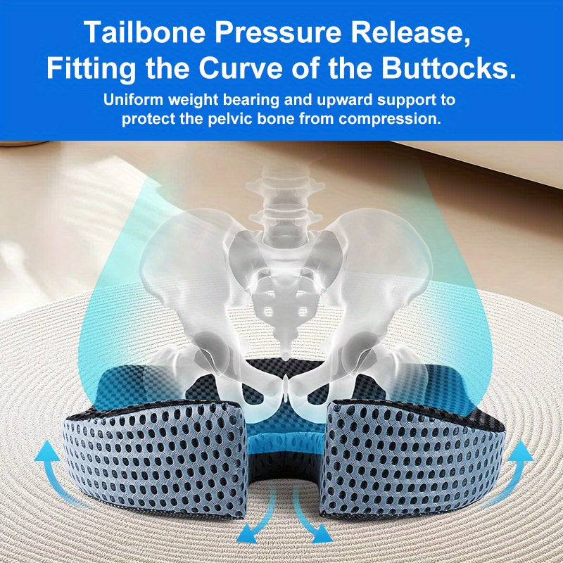 Kalsten | Ergonomic Seat Cushion Triacomfort | Triangular Shape with Memory Foam | Breathable & Pressure-Relieving | For Car & Office