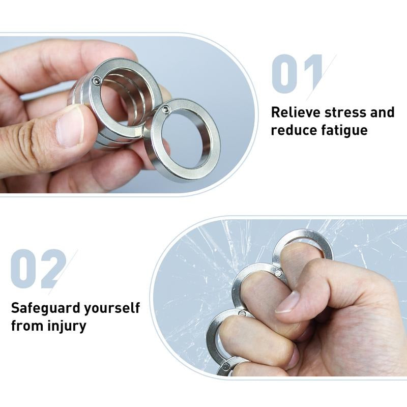 Noxord | Foldable Four-Ring Titanium Steel Fidget Toy