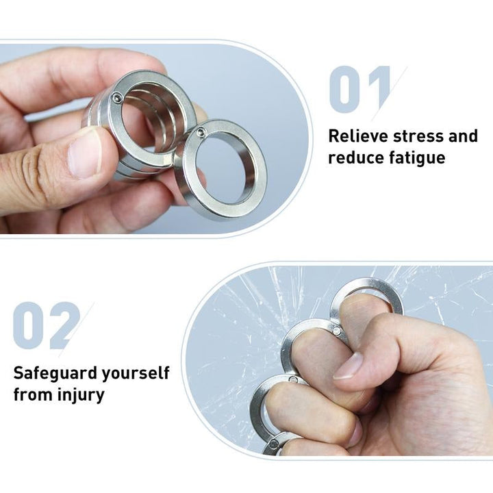 Noxord | Foldable Four-Ring Titanium Steel Fidget Toy