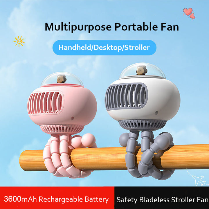 Lovely Cartoon Portable Safe Stroller Fan | Kalsten