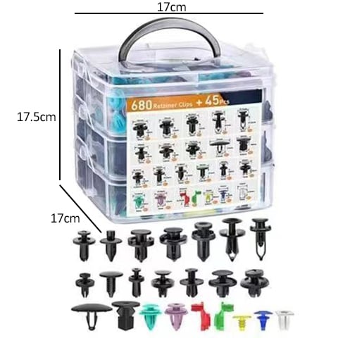 Car Fastening Clips Set 680 Pieces | Kalsten