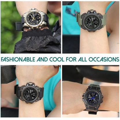 BowLift | Sporty Dual-Display Mode Multifunctional Waterproof Luminous Men's Wristwatch