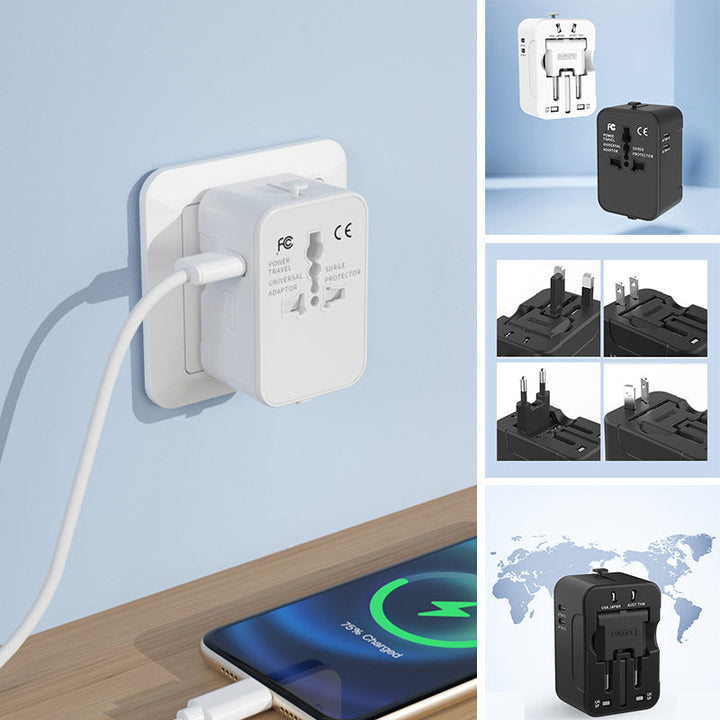 Universal travel adapter with dual USB ports | Kalsten