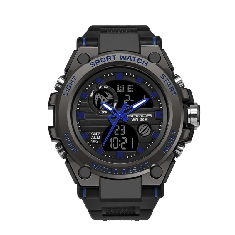 Kalsten | Sporty Dual-Display Mode Multifunctional Waterproof Luminous Men's Wristwatch