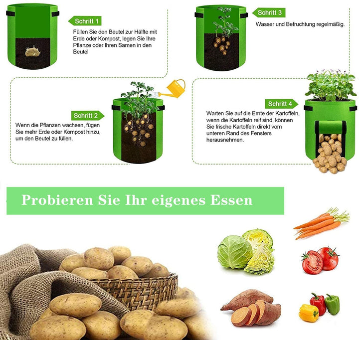 Plant sack planting bag plant pouch 5 pieces | Kalsten