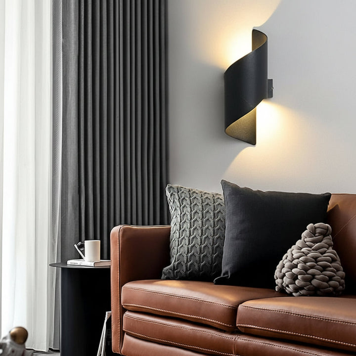 Spiral LED Wall Sconce – Waterproof Aluminum Two-Way Light 10W (Indoor/Outdoor) | Kalsten