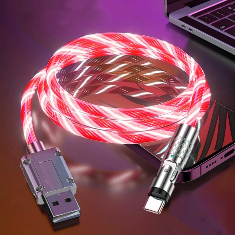 Kalsten | Magnetic Charging Cable | 540° Rotating Connector | Fast Charge with LED Glow