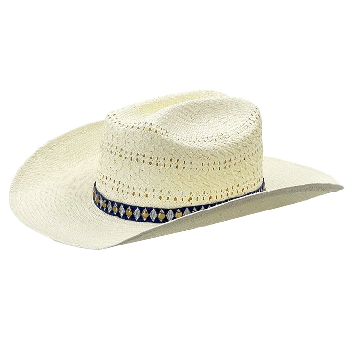 Curved-Brim Straw Hat – Cut-Out Crown Detail | Kalsten