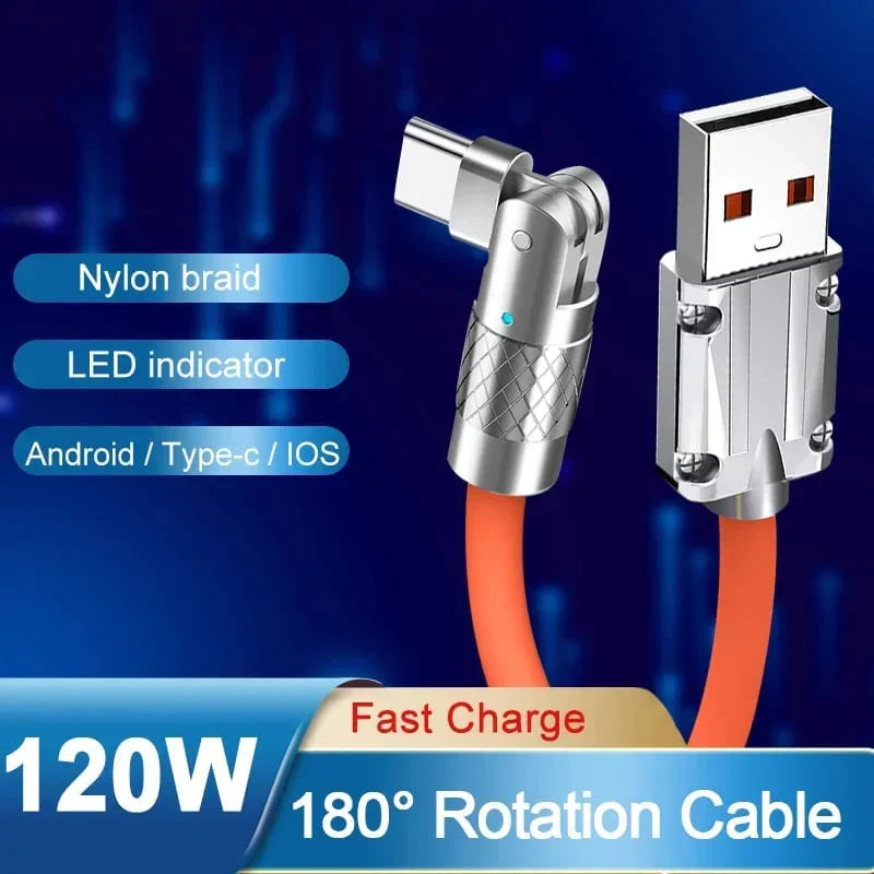 180° rotatable quick charger cable | Kalsten