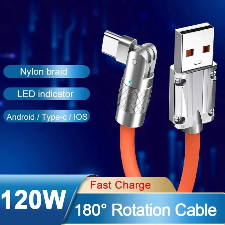 180° rotatable quick charger cable | Kalsten