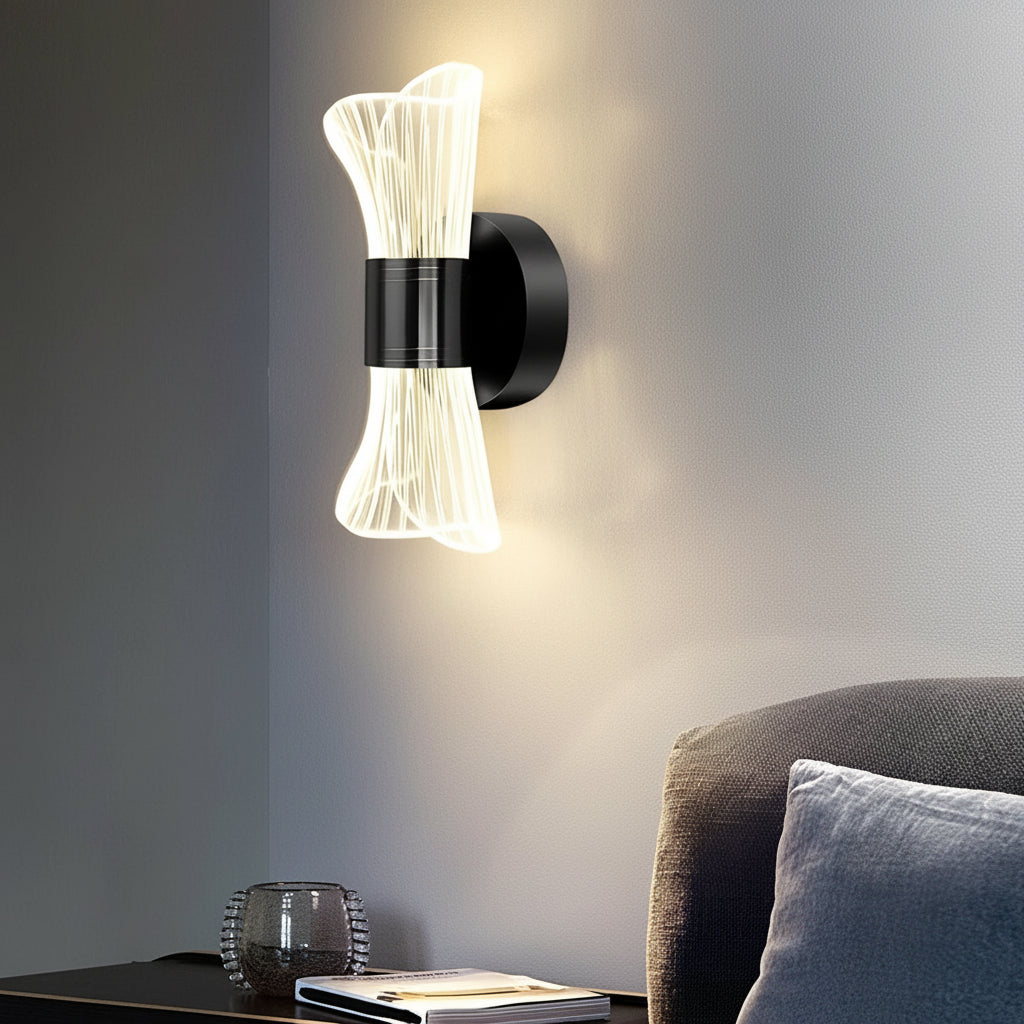 LED Wall Sconce Trumpet Shape Up Down Acrylic Metal 10W 22cm / 9in 3-Color Dimmable | Kalsten
