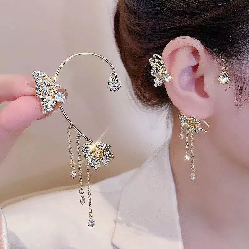 BowLift | Butterfly Tassel Style Zircon Earrings