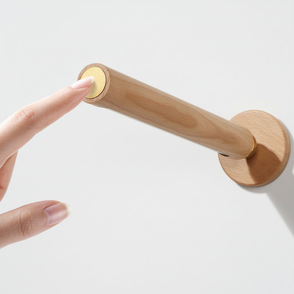 LED Night Light Wall Sconce – 360° Rotating Wooden Magnetic USB Rechargeable (21cm / 8.3in) | Kalsten