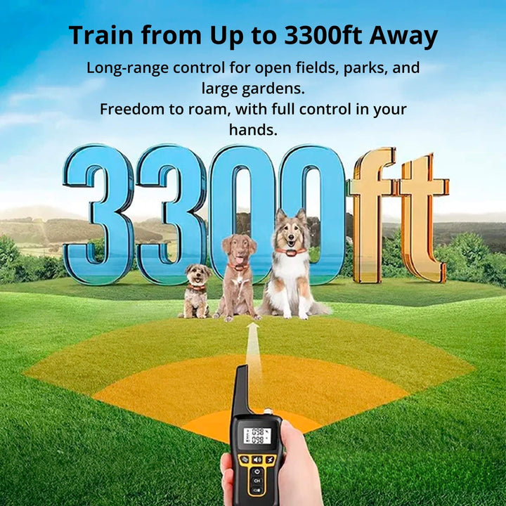 Kalsten | 1000m Waterproof Dog Training Collar | Rechargeable, Remote Control & Adjustable for Small, Medium, and Large Dogs