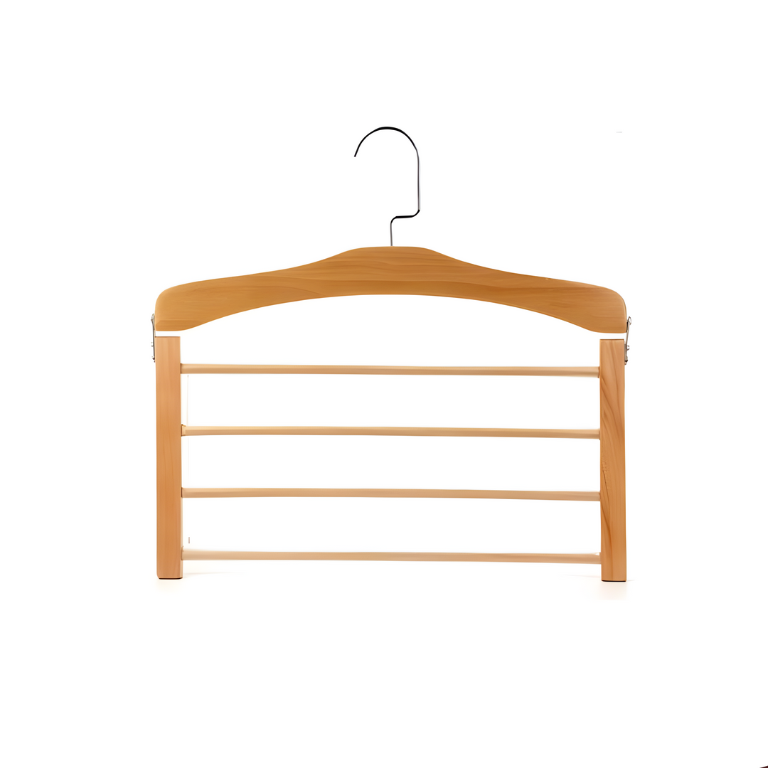 Wooden Clothes Hanger Space Saving with Sturdy Metal Hook | Kalsten