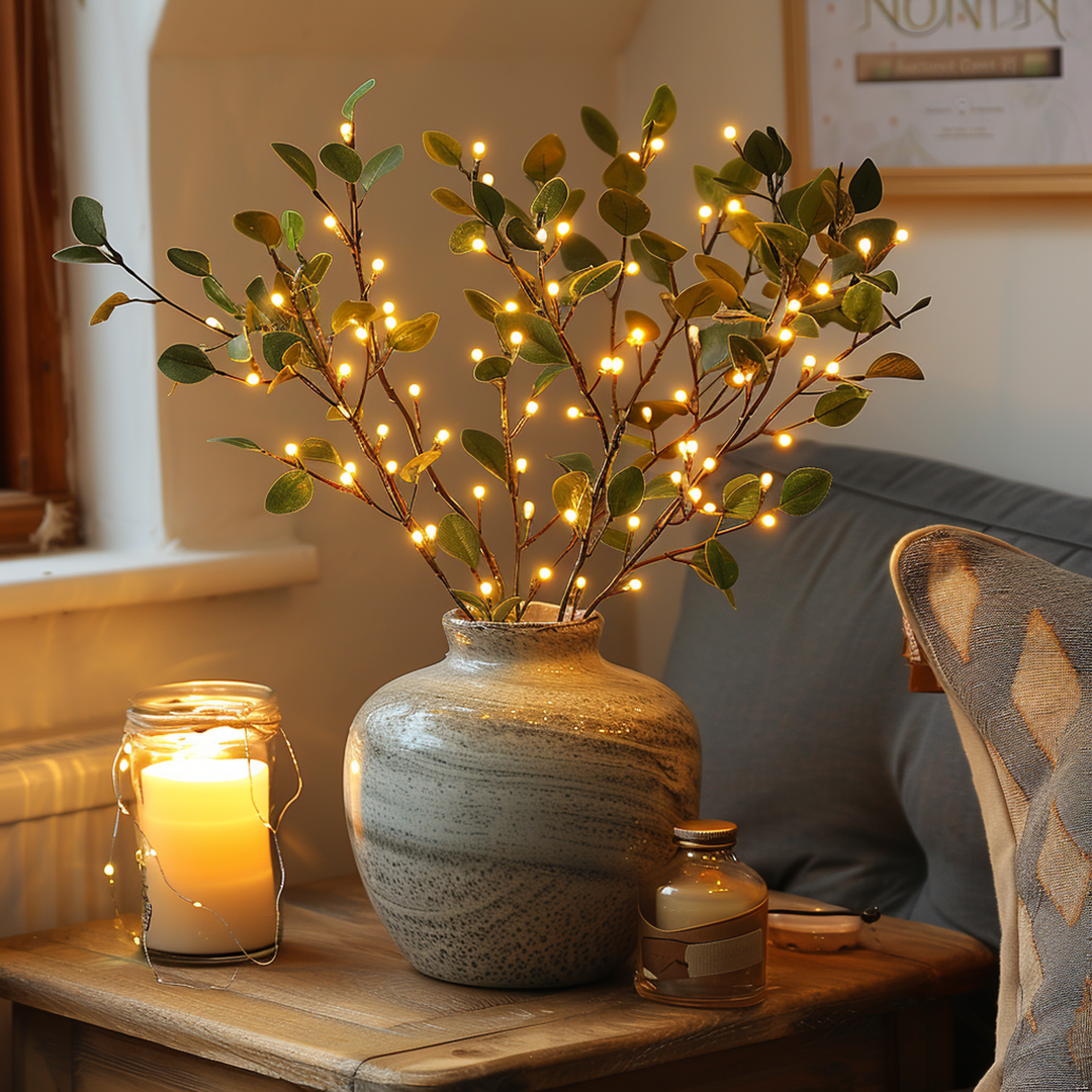 LumiVista Magical Olive Branch Light String - 70 cm Elegance Kalsten