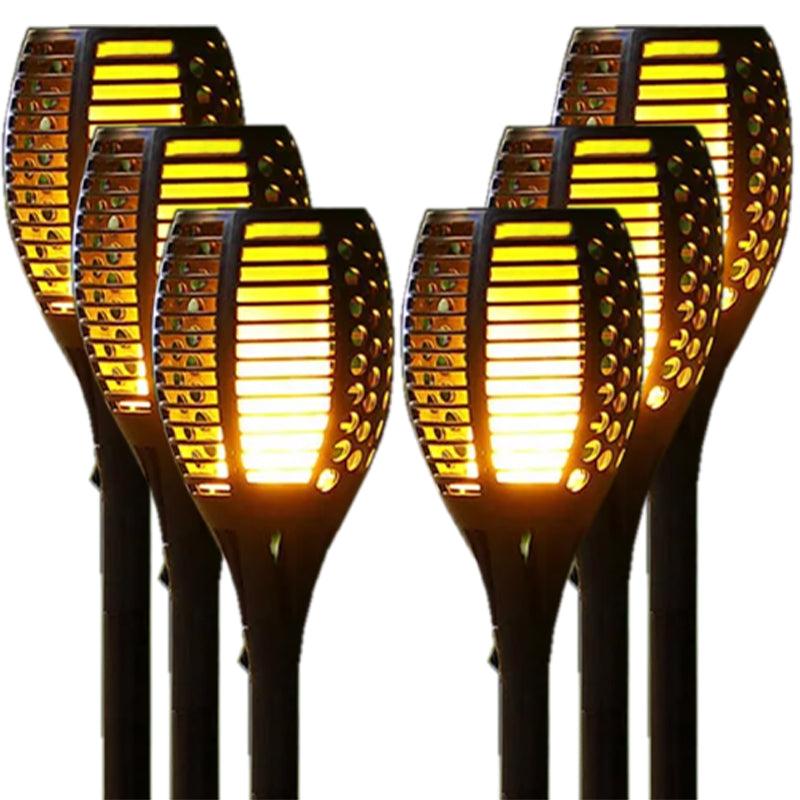 Solar-powered garden torch with flame effect - LED flashlight for outdoor use, weatherproof and energy-saving | Kalsten