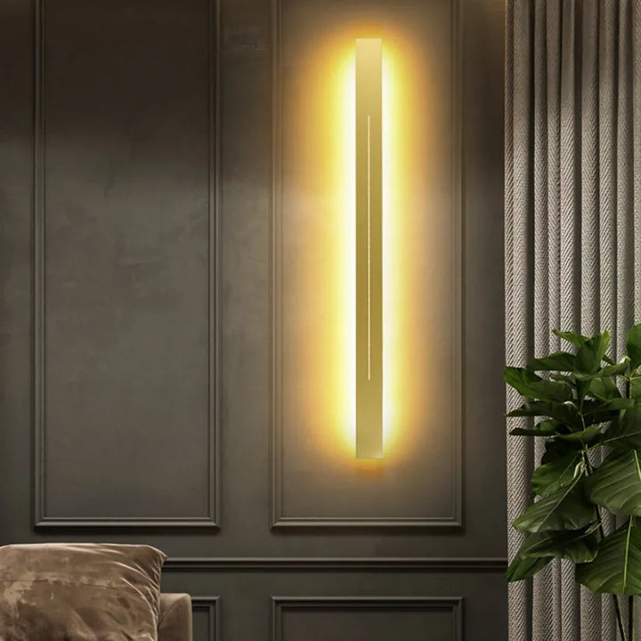 Modern Black Vertical LED Wall Lamp