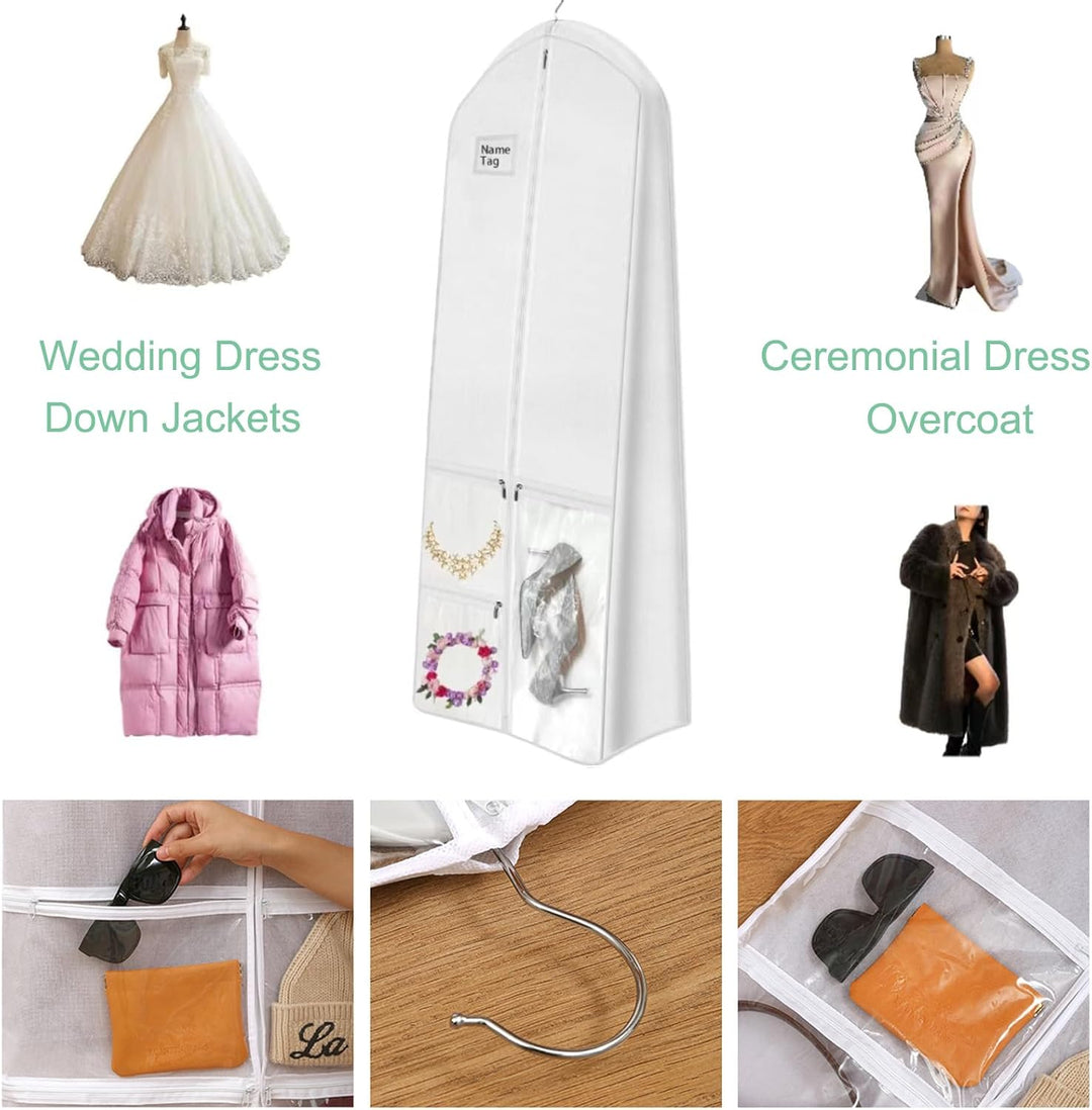 Kalsten | Full-Length Wedding Dress Storage Set – Dustproof Bridal Gown Cover (1+1 FREE)